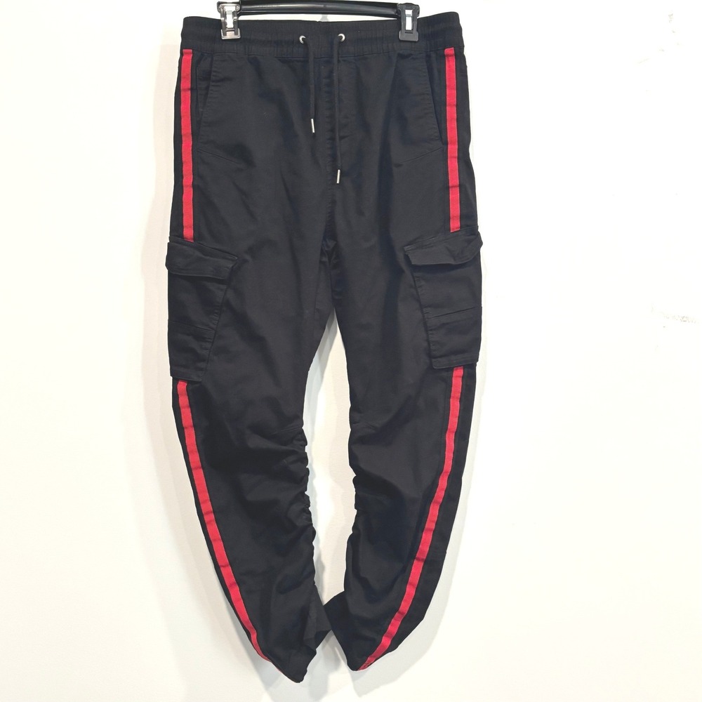 Jack Jones Mens Cargo Pants Large Anti Fit Barell Leg Techwear Streetwear 21023